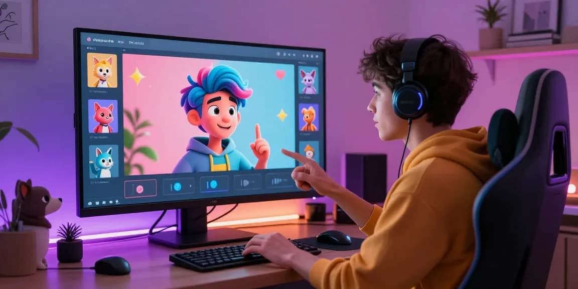 Interactive chat with CrushOn AI featuring vibrant characters and cozy virtual setting