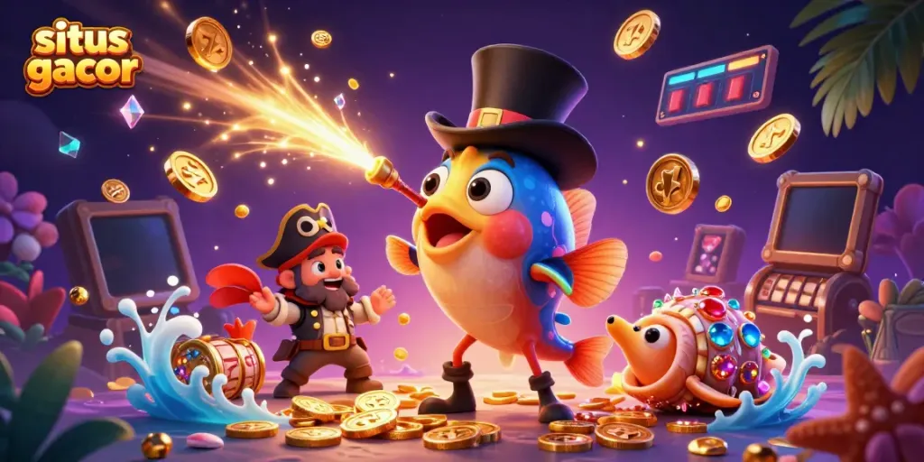 Experience the thrill of situs gacor with jackpot slots and treasures in a vibrant 3D underwater casino.