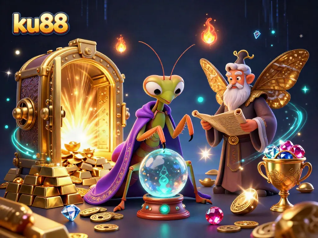 ku88 players engaging with vibrant visual elements in a captivating casino scene.